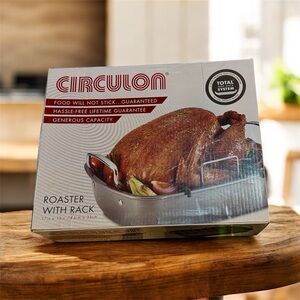 ROASTING PAN & RACK CIRCULON NONSTICK  17” x 13” NEW IN BOX